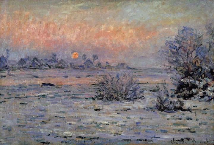 Claude Monet Winter Sun Lavacourt